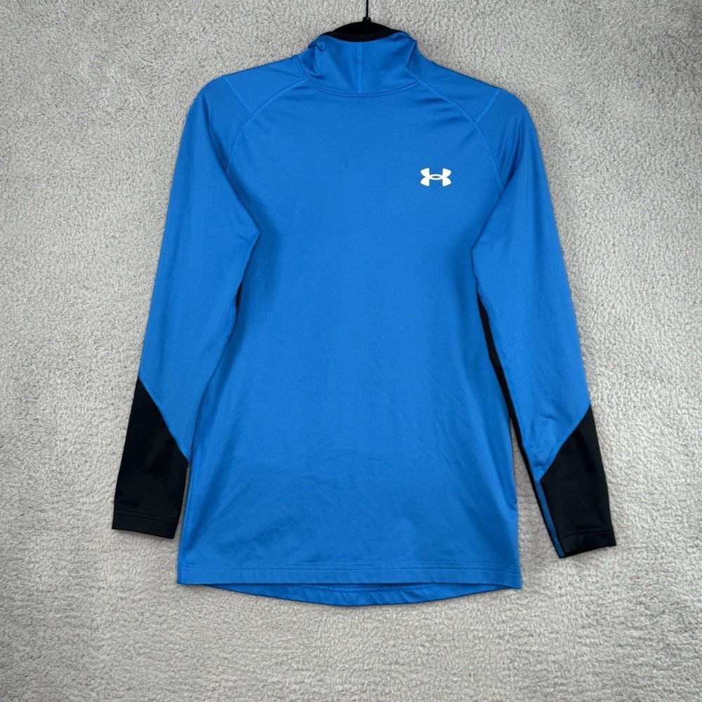 Under Armour ColdGear Infrared Pullover Hoodie Childrens Small Blue Fitted Light